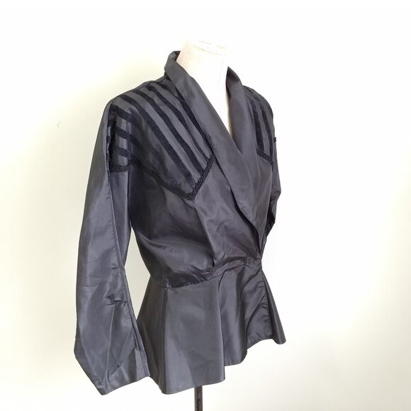 1980s gothic theatrical jacket, Wednesday Addams business blazer - Picture 6 of 11